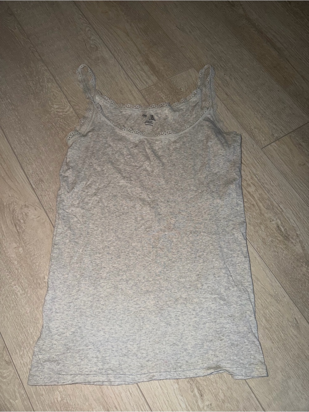 GAP Light Gray Lace-Trim Cami Tank